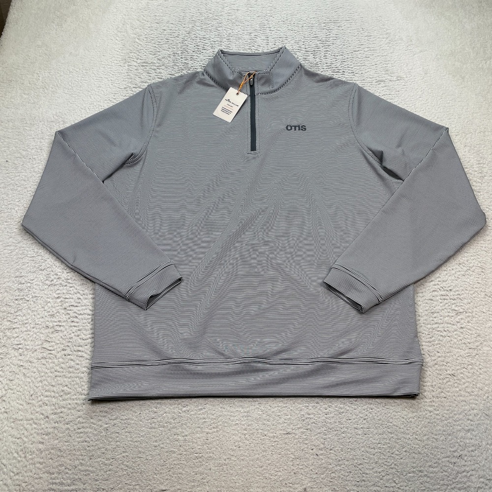 Peter Millar Crown Sport Quarter Zip Pullover Men's Large "OTIS" embroidered